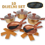 Set posuđa Premium GOLD 10 dijelni GOL-066 Front 1