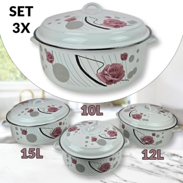 XXL set od 3 Emajlirana lonca Front 1 (1)