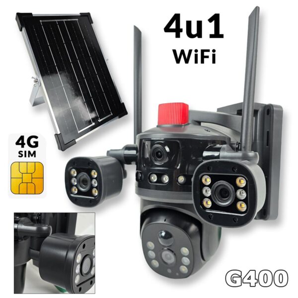 WiFi i 4G Solarna 4u1 kamera G400